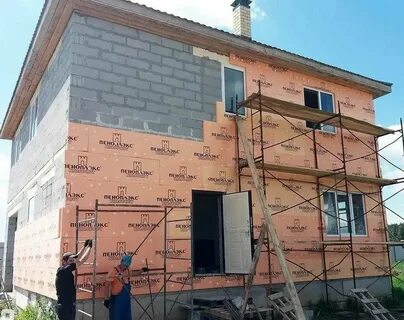 Фасад дома полистиролом