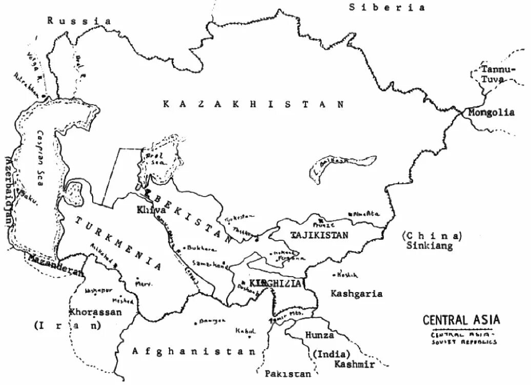 Аэропорты средней азии. Центральная и средняя Азия на карте. Карта центральной Азии в 10 веке. Границы России 19 века в средней Азии. Карта центральной Азии 19 век.