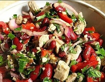 Мясо с фасолью и болгарским перцем