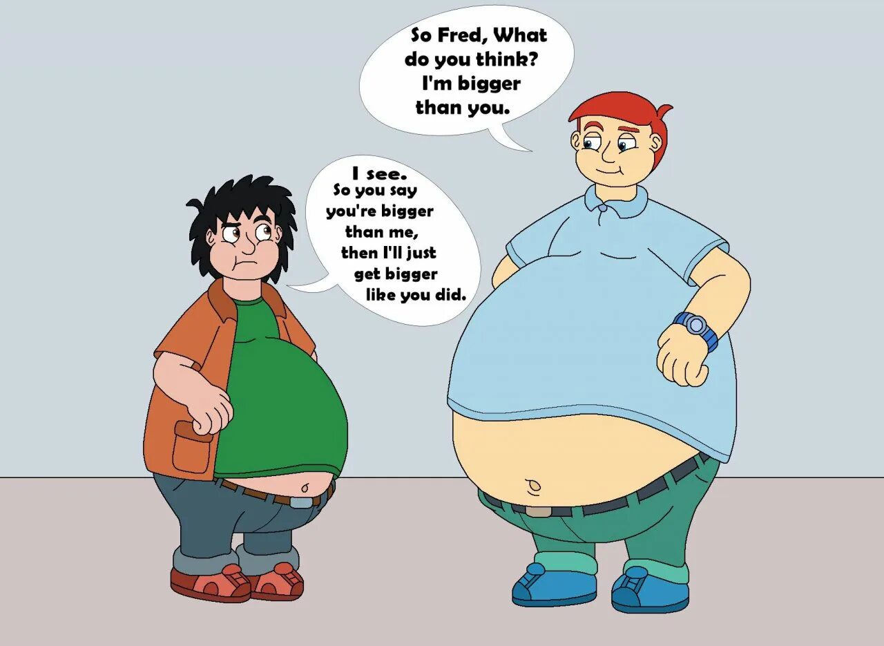 Комикс в котором толстеют.