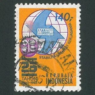 Prangko Indonesia Seri 25 Tahun OPEC 1985 used 