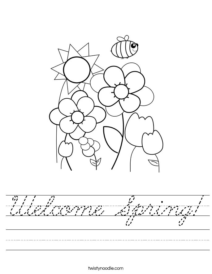 Spring worksheets for kids