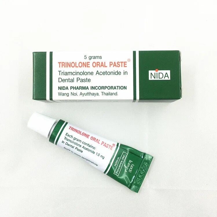 Паста Nida Trinolone 5 гр. Антибактериальная мазь для полости рта.