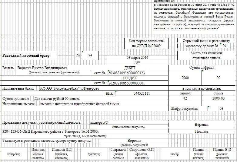 Документация по оформлению наличного обращения. Документация по оформлению наличного обращения