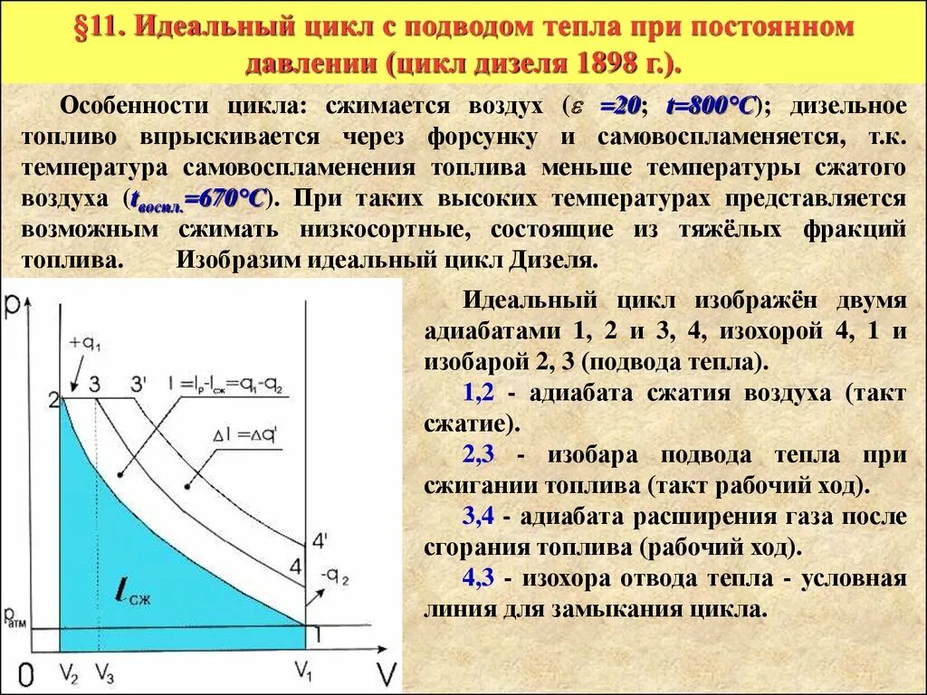 Сохраняют объем постоянным. Термодинамический цикл дизеля. Термодинамический цикл дизельного двигателя. Опишите цикл дизеля. Цикл ДВС дизеля.