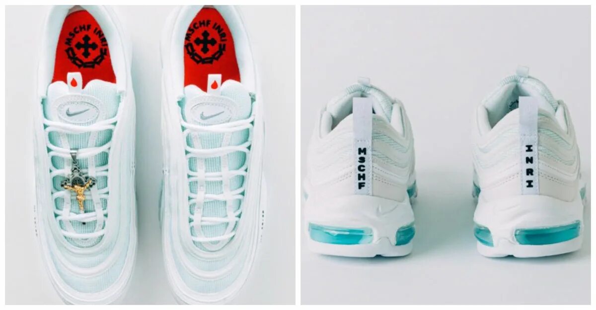 Кроссовки иисуса найк. Nike air max jesus. mschf кроссовки иисуса. найк со святой водой.