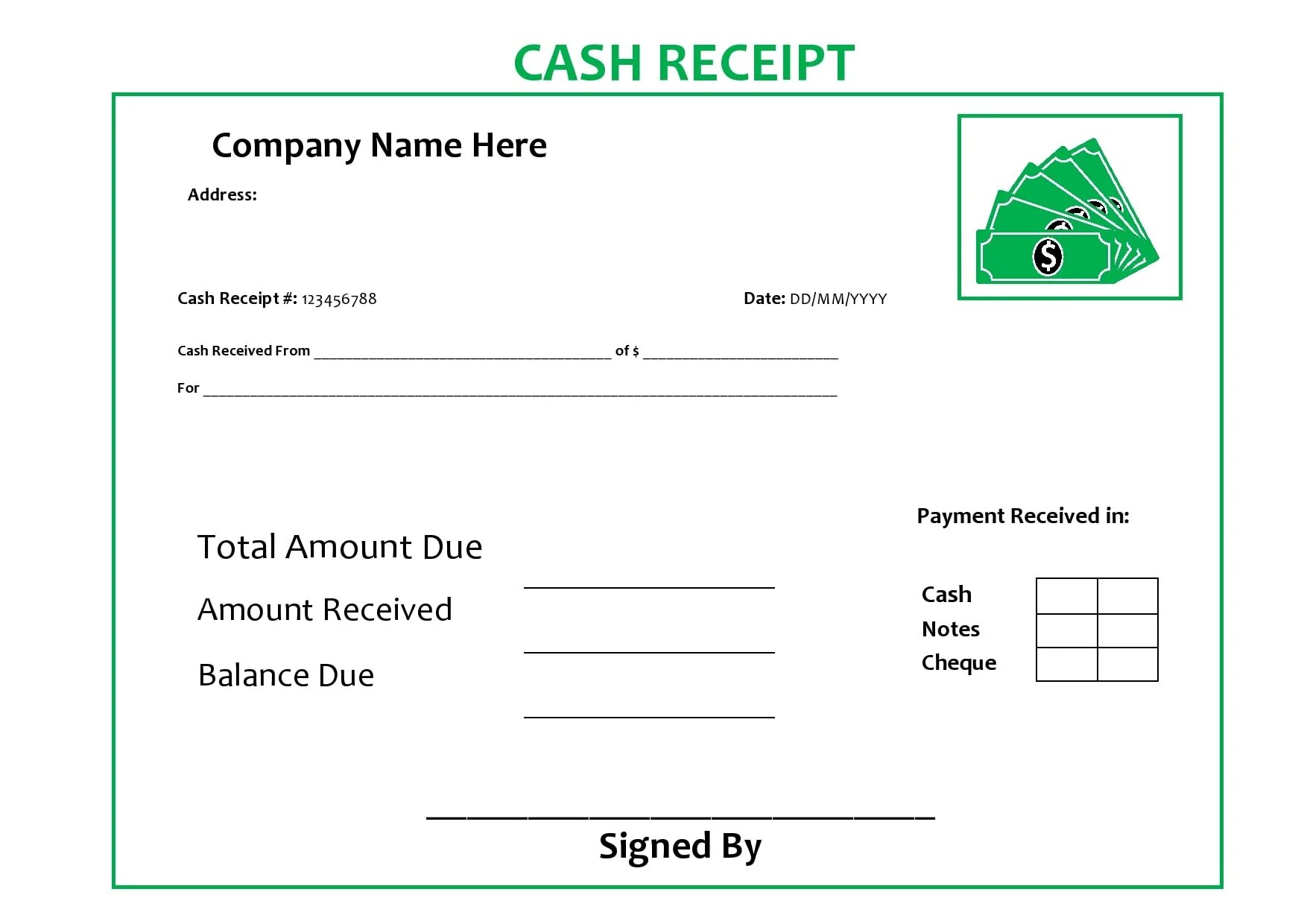 Amount received