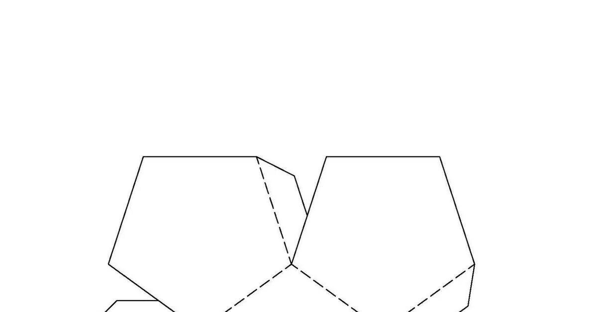 Додекаэдр развертка для склеивания а4. Развертка правильного додекаэдра. Развертка объемного пятиугольника. Объемный пятиугольник из бумаги.