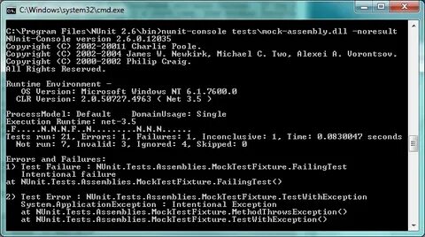 Test failure