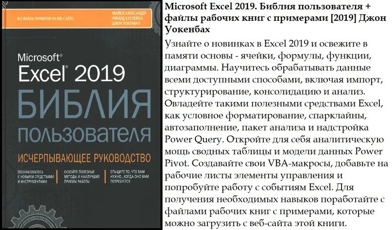 Уокенбах excel библия пользователя. Библия пользователя excel 2019. джон уокенбах microsoft excel 2013 библия пользователя. excel 2016. библия пользователя книга.