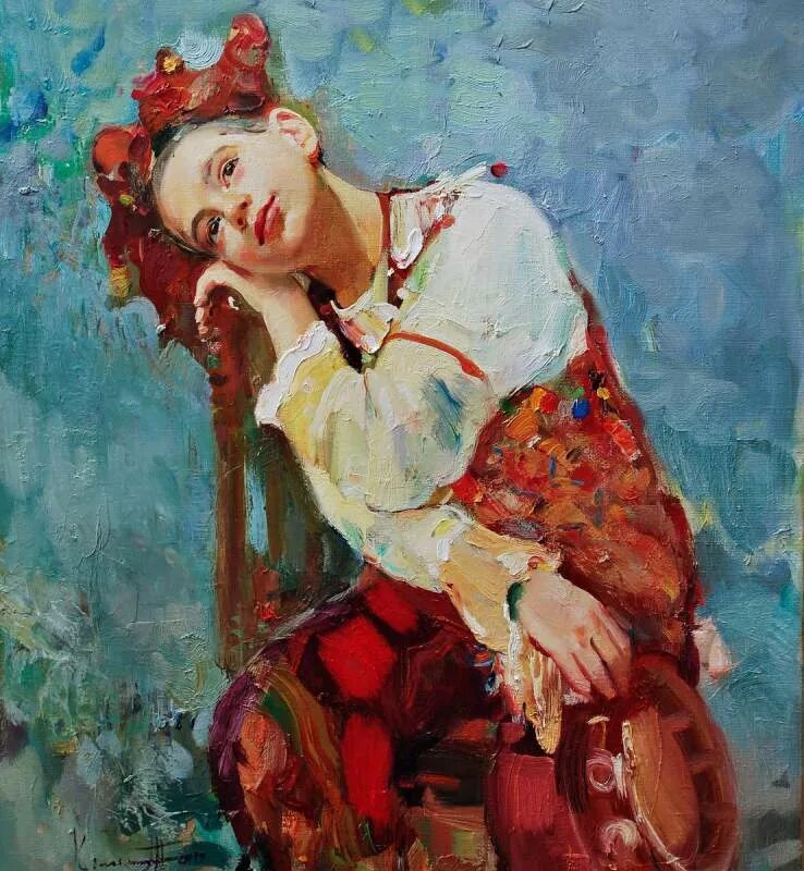 Модель картина. Татьяна Калын живопись портрет. Калын Татьяна художник. Татьяна Эфрусси картины. Тематический портрет в живописи.