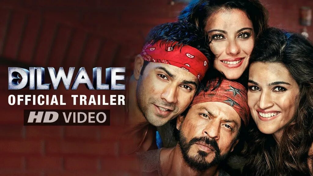 Узбек тилида хинд севги. Dilwale 2015 poster.