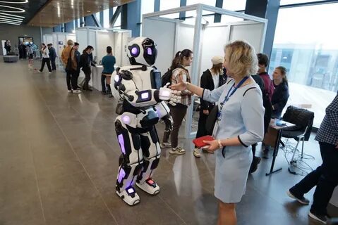 Выставка роботов ковров