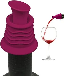 Bpa Free Wholesale Wine Accessories Personalize Silicone Wine Pourer And Stopper