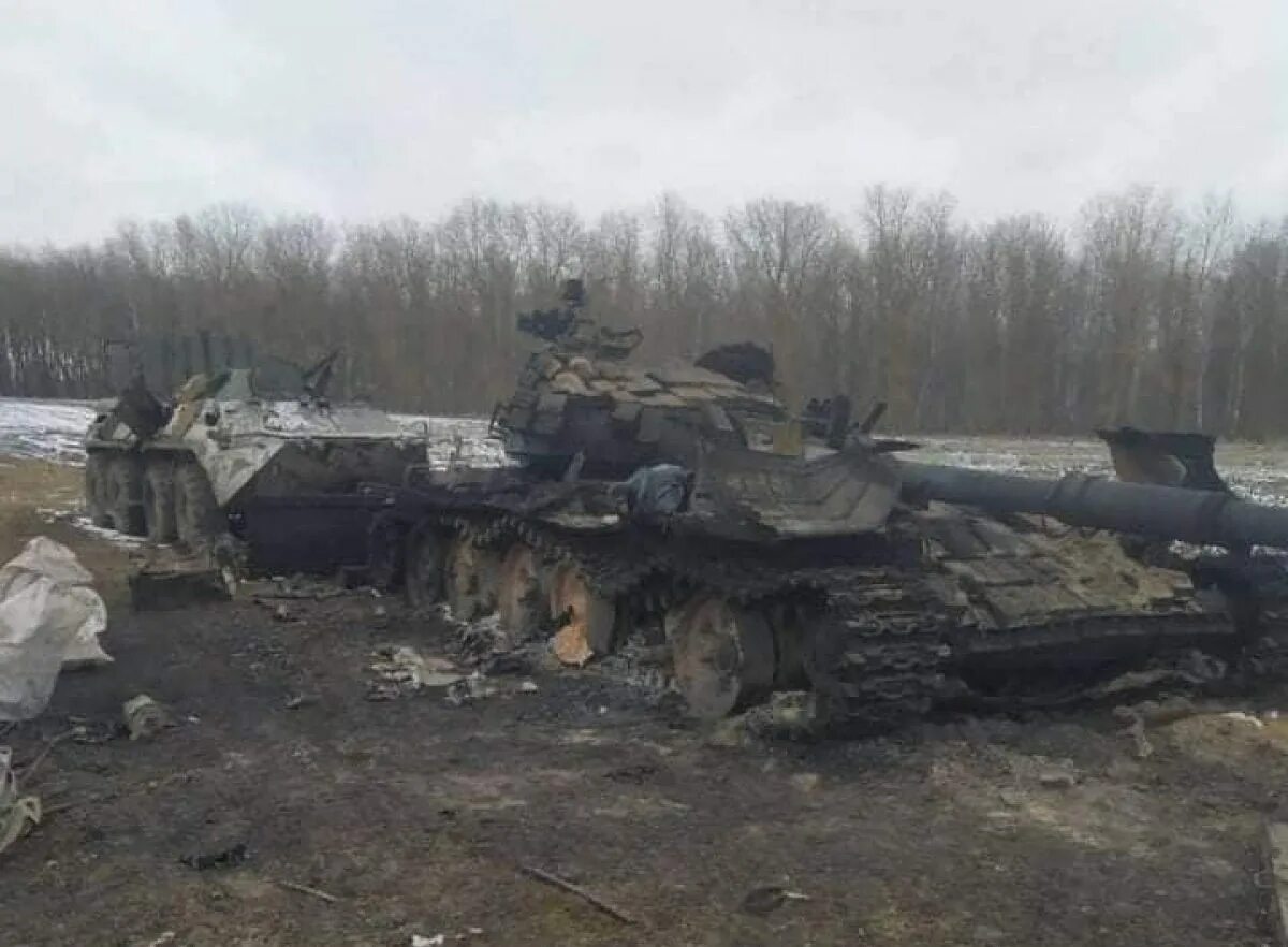 Колонна танков ВСУ. 1 Танковая бригада ВСУ.