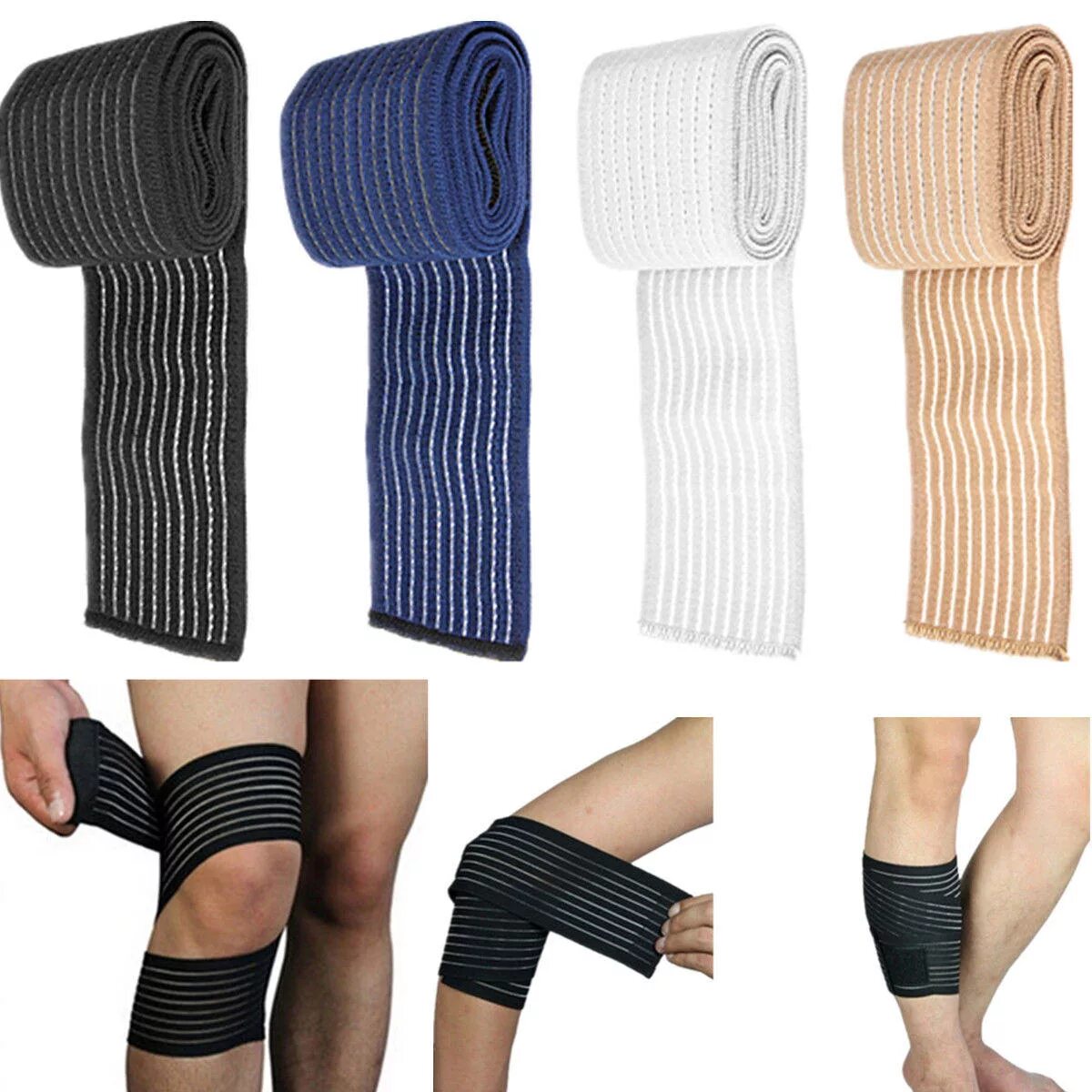 Эластичный бинт бандаж. Наколенник Elbow support. Пояс бандажный лента на липучке 120х10. Бинт бандаж. Эластик бинт для ног.