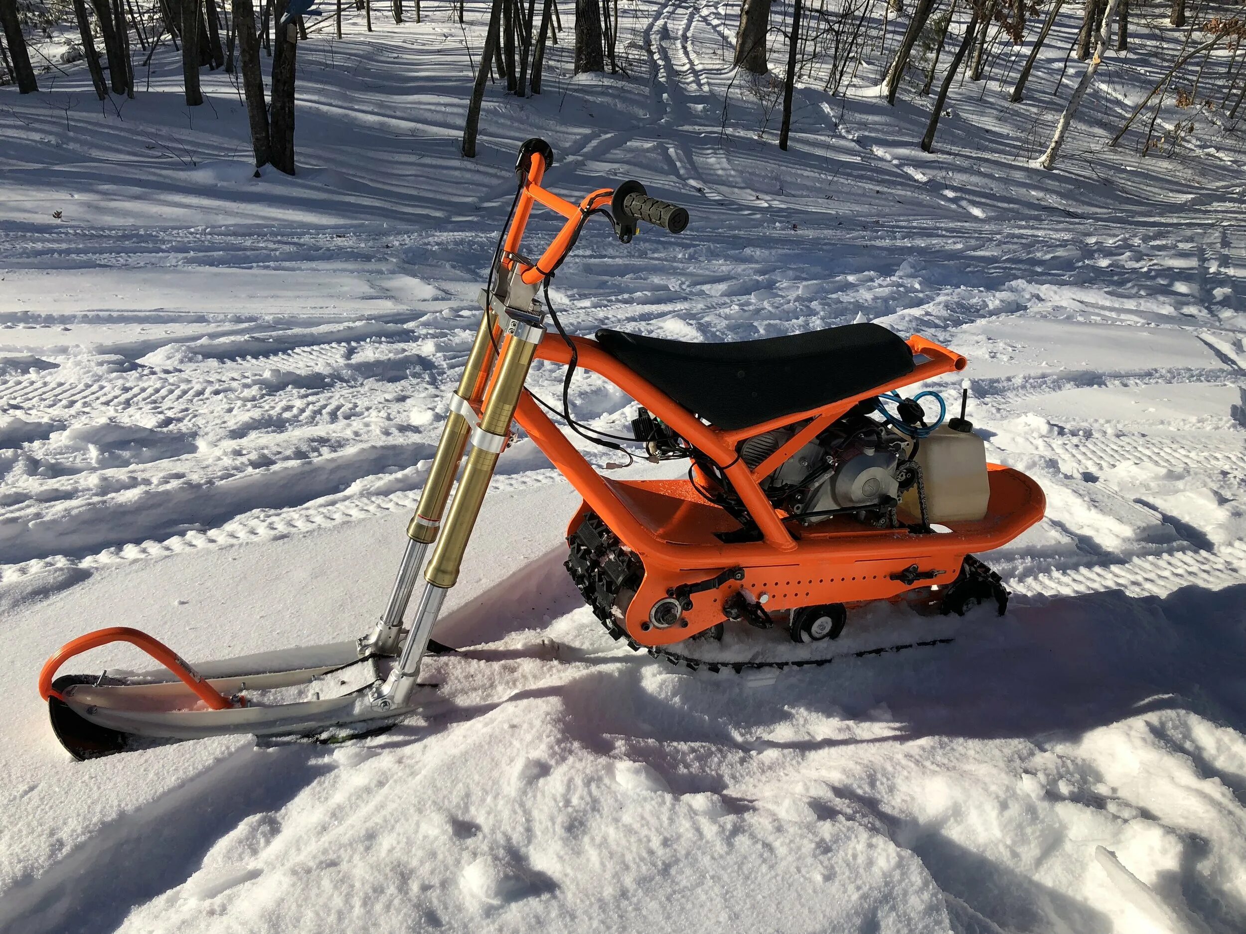 Купить снегоход для рыбалки. Сноубайк Васюган. 140cc Ruffian Snowbike. Мини снегоход Сноу 2. Мотоснегокат Васюган.