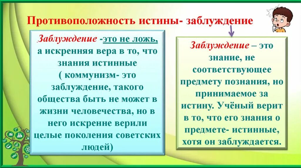 Истина русские слова. Истина ложь заблуждение. Заблуждение это в философии. Примеры заблуждений Обществознание. Презентация заблуждение.