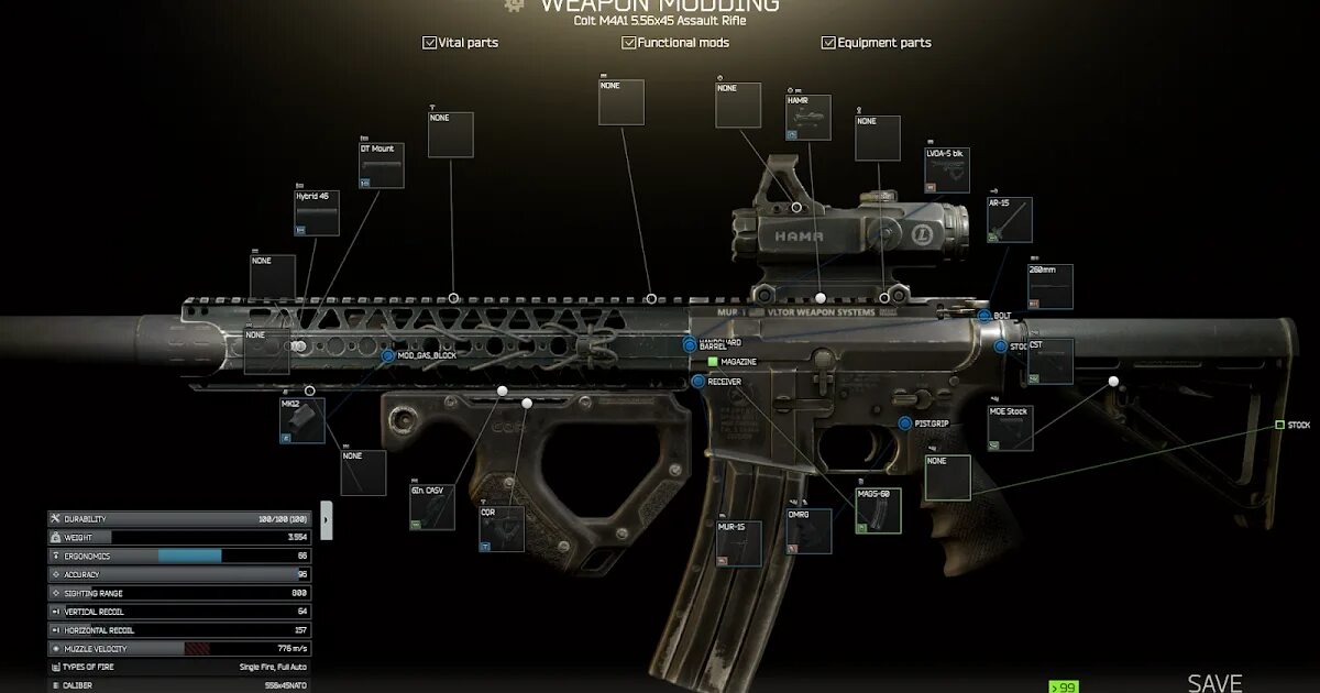 Tarkov ammo chart. Colt m4a1 Тарков. Тарков кастомизация оружия. Марксманские винтовки Тарков. Тарк оф обвесв.