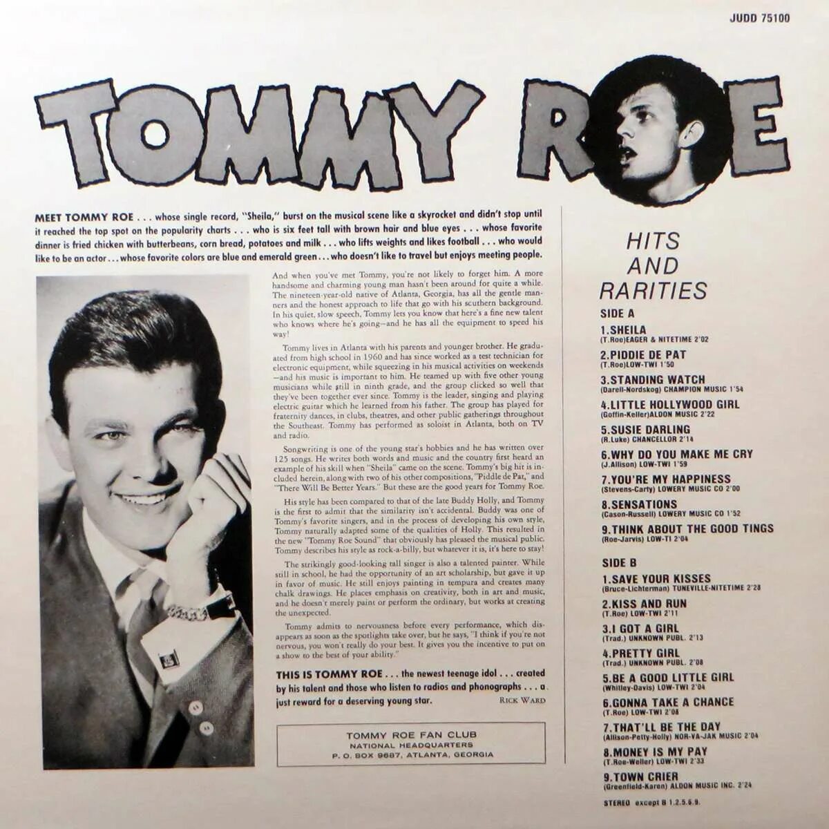 Roe песня. Tommy Roe. Tommy Roe - Sheila. Bear Family records.