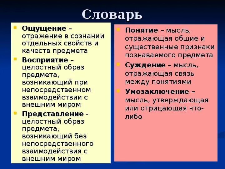 Формы познания ощущение восприятие суждение понятие представление. Ощущение восприятие понятие. Сходства ощущения и восприятия. Восприятие и представление. Сходства и различия ощущения и восприятия.