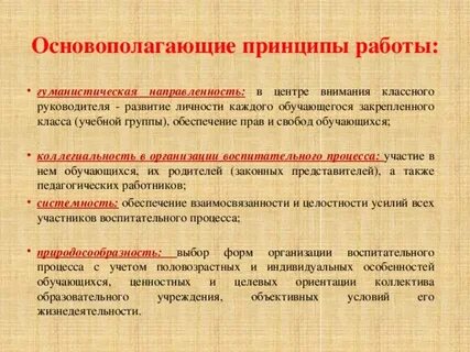 Принципы деятельности руководителя