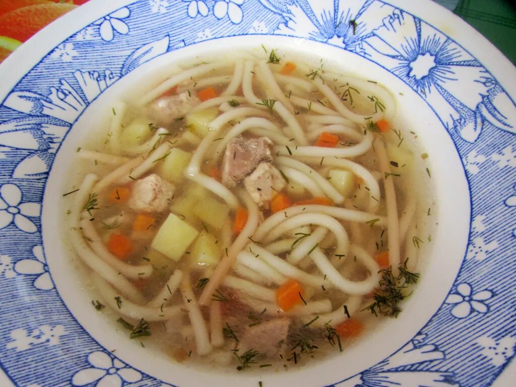 Лапша лук