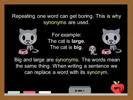 Synonyms are