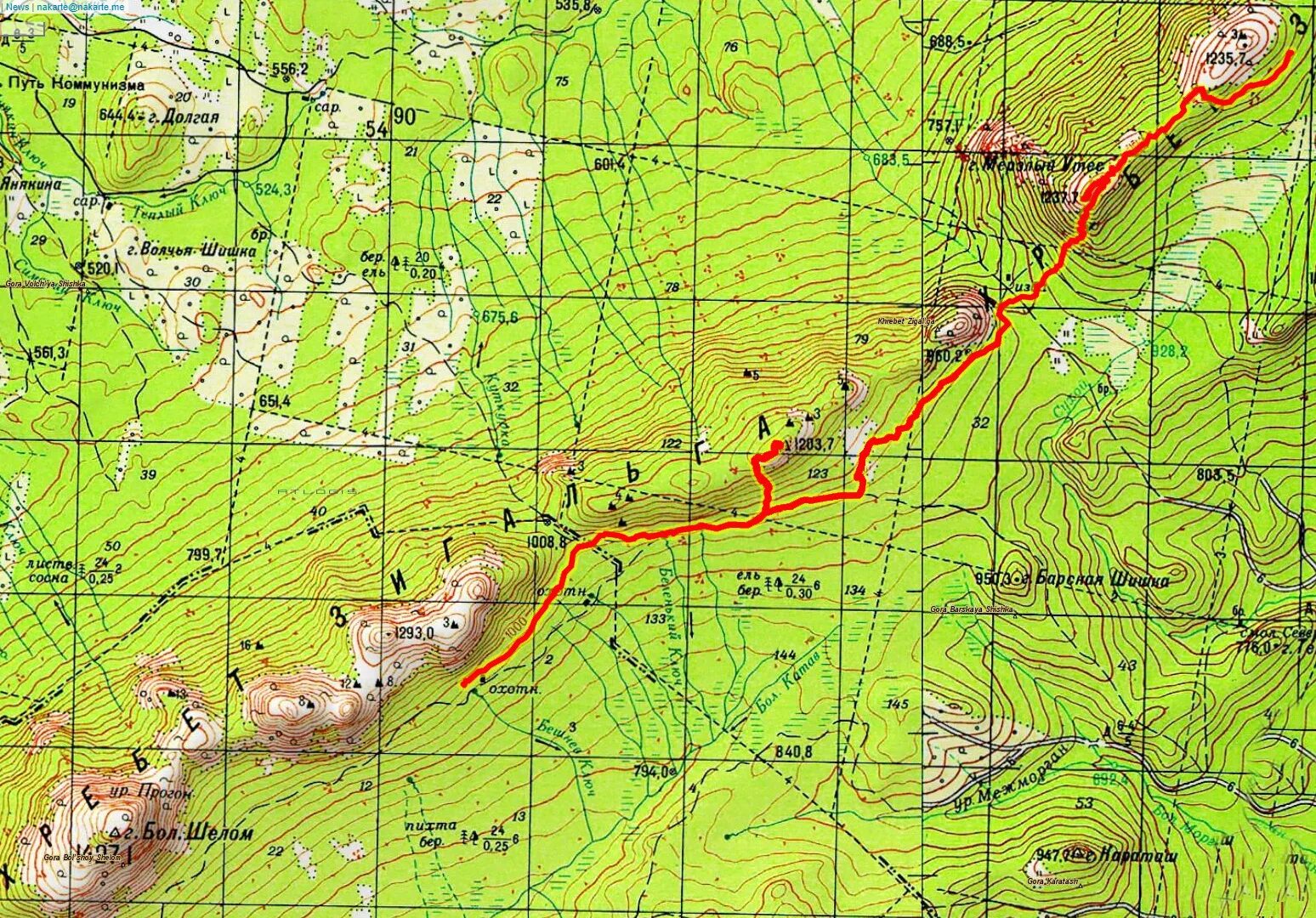 Нац парк Зигальга на карте. Маршрут на гору поперечная Зигальга. Гора поперечная хребет Зигальга маршрут. Хребет Зигальга на карте.