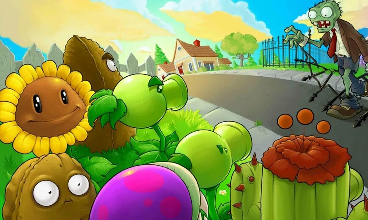 Plants vs Zombies 1. Плантс версус зомби. Звездофрукт растения против зомби. Plants vs Zombies 2009. Официально пвз