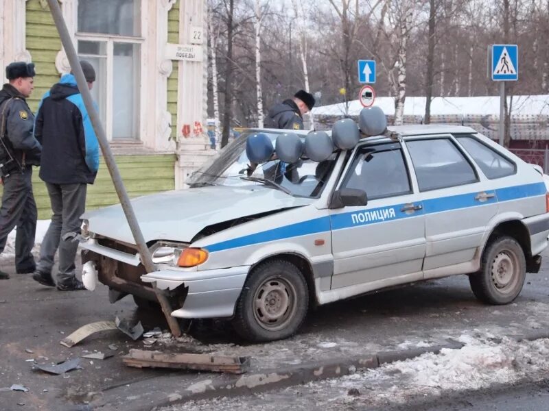 Авария полицейских машин