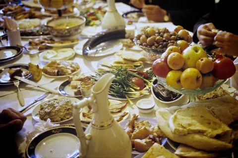 Греческий праздничный стол