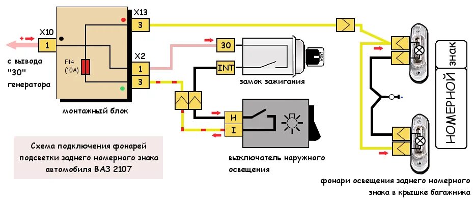 Задние фонари ваз 2107 схема подключения проводов Не работают стопы ваз 2109