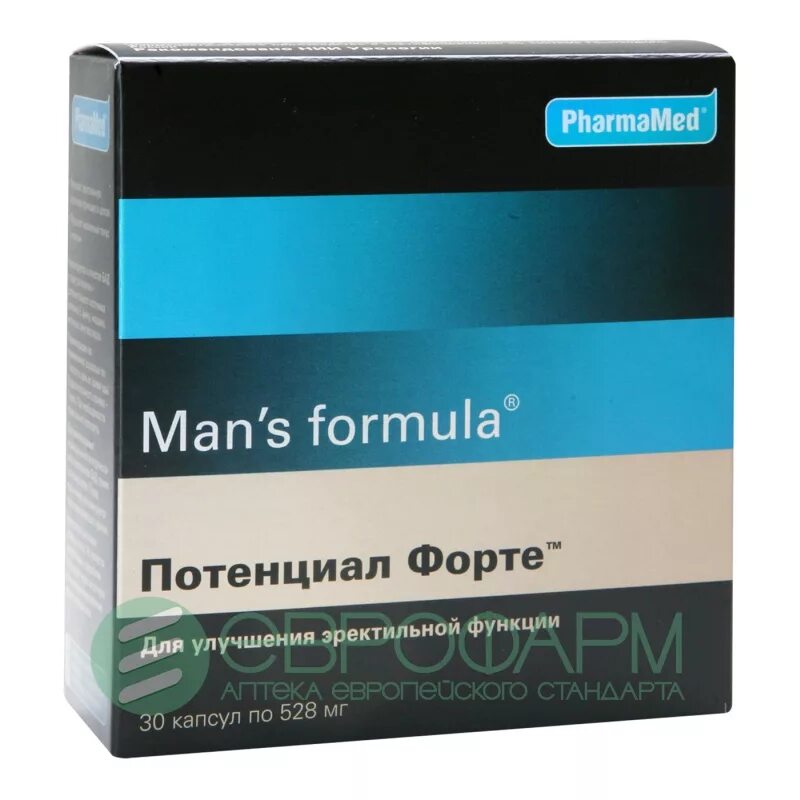 Капсулы потенциал для мужчин. Mans Formula потенциал форте. Менс формула потенциал форте 30. Мен-с формула потенциал форте капсулы 528мг. Витамины PHARMAMED man's Formula.