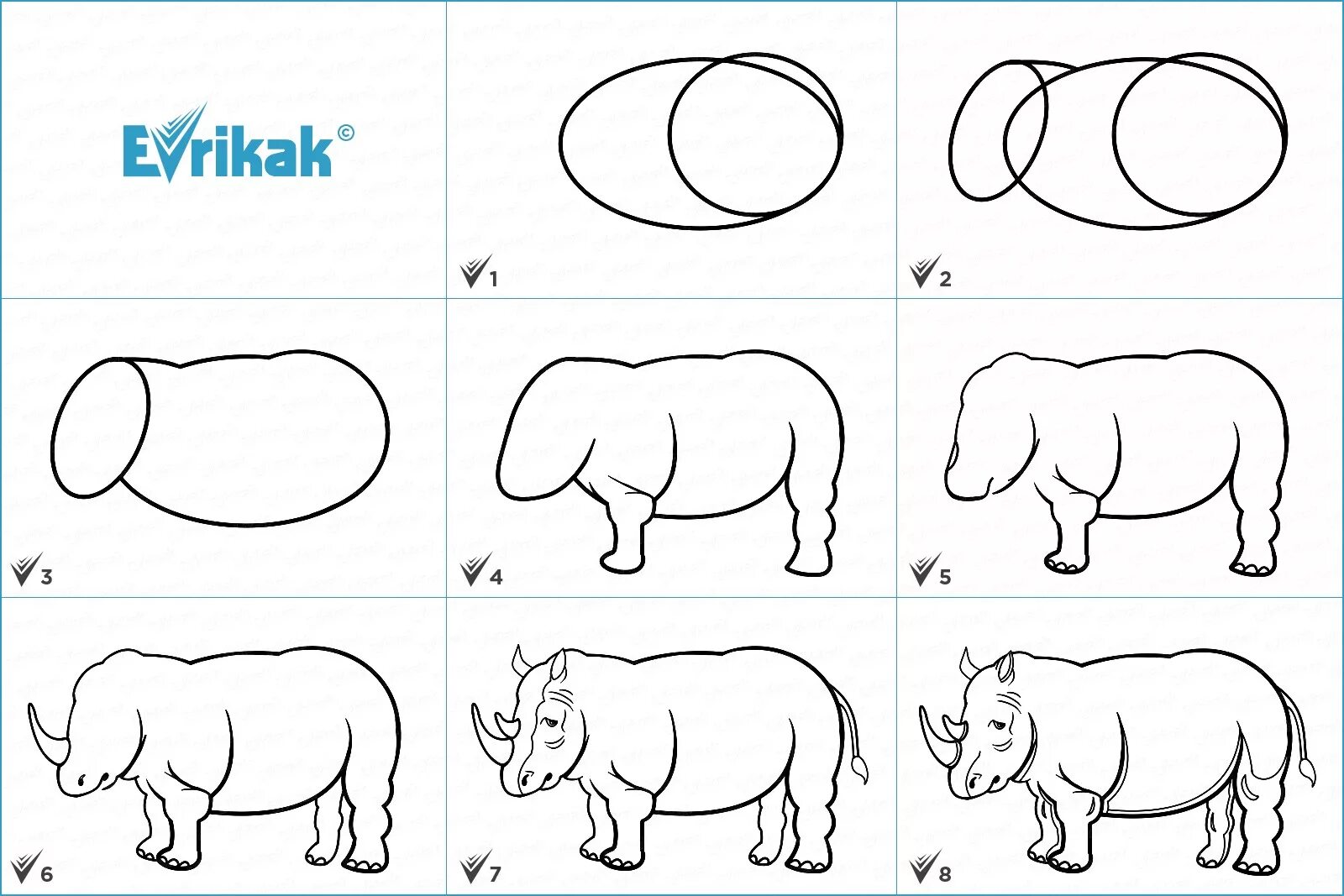 Схема носорога. Поэтапное рисование носорога для детей. Носорог рисунок для детей карандашом. Рисунок по этапам для детей. Пошаговые рисунки карандашом.
