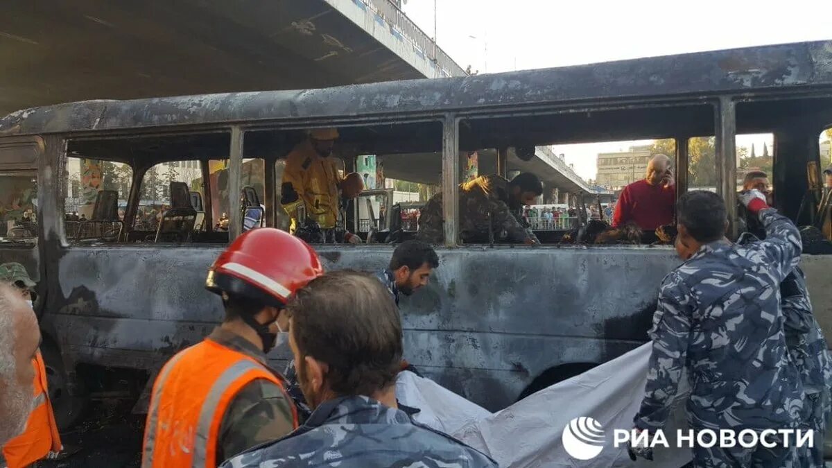 Последние данные о погибших в теракте. Террористы взорвали военный автобус в Дамаске. Теракты в Дамаске 2011-2013.