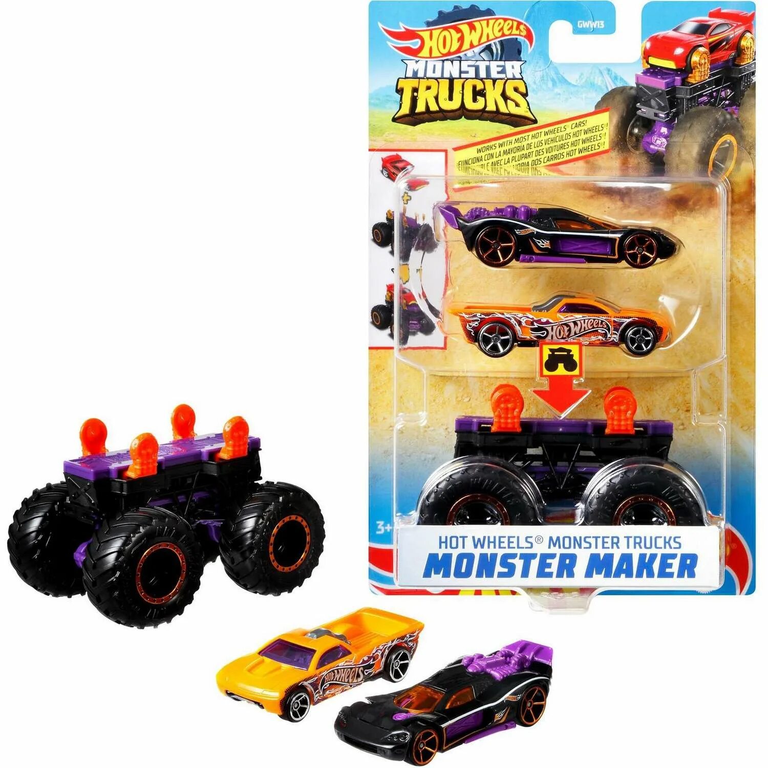 Включи про монстр траков hot wheels. Машинка hot Wheels монстр-трак 1:64. Набор hot Wheels Monster Trucks монстр-мейкер с 2машинками и шасси желтый gww18. Хот Вилс монстр трак набор. Hot Wheels hcl68 монстр трак набор.