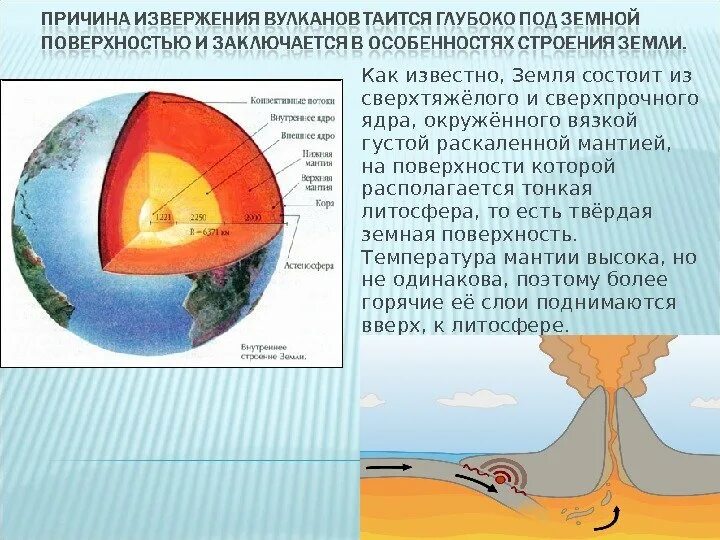 Установите соответствие ядро магма