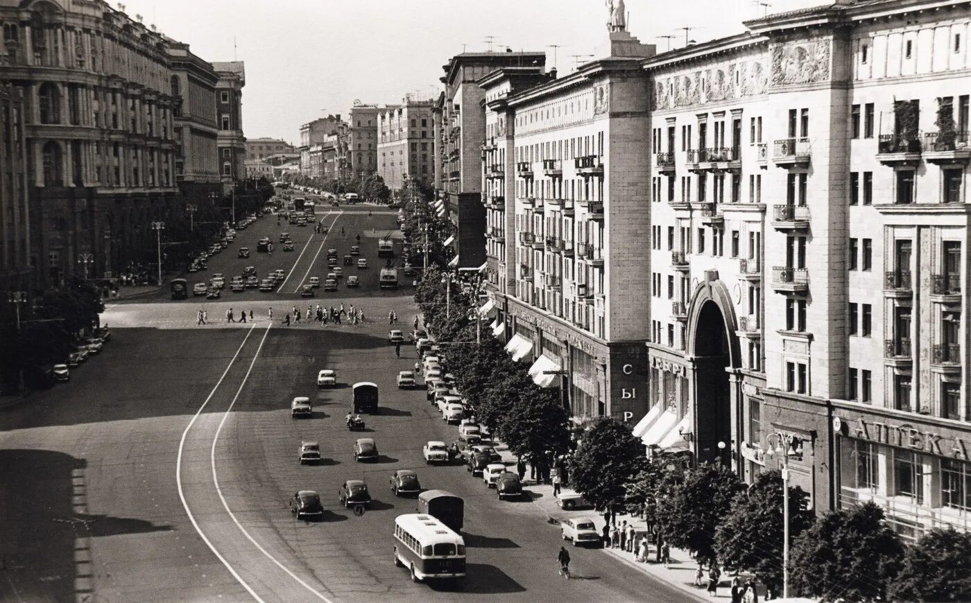 Тверская улица 1950-е. Тверская улица в 50-е годы. Тверская улица в 60х.