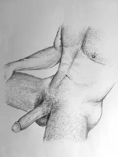 A brand new pencil artwork of this juicy cock! #art #nude #cock #dick #pube...