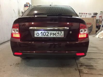 Задние туманки приора