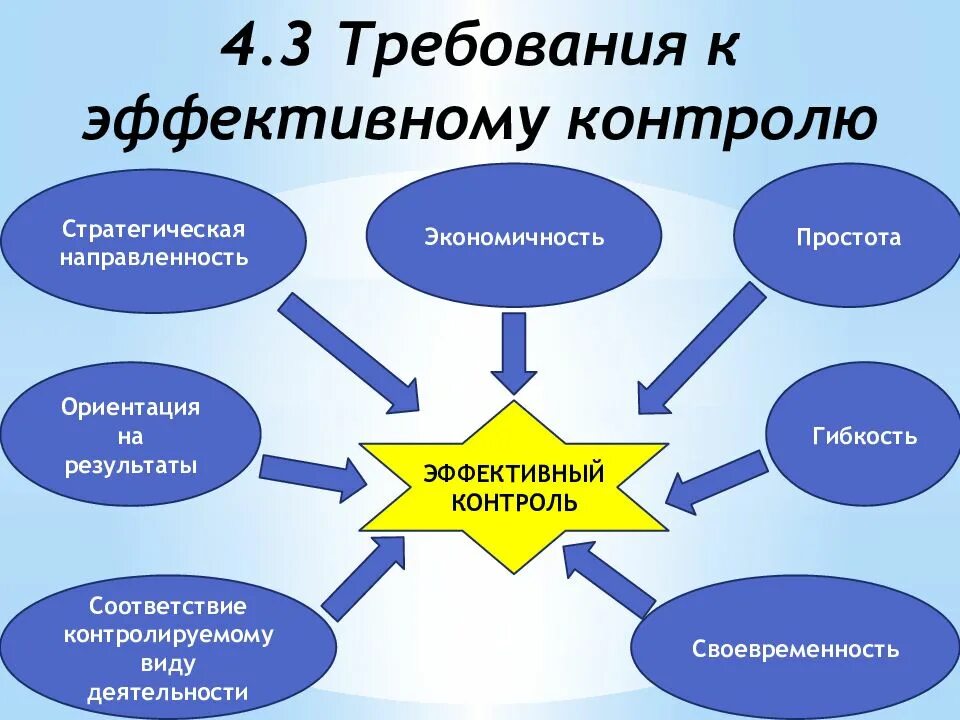 Характеристика эффективного контроля. Требования к эффективному контролю. Характеристики эффективности контроля. Требования к эффективности контроля. Критерии эффективного контроля в менеджменте.