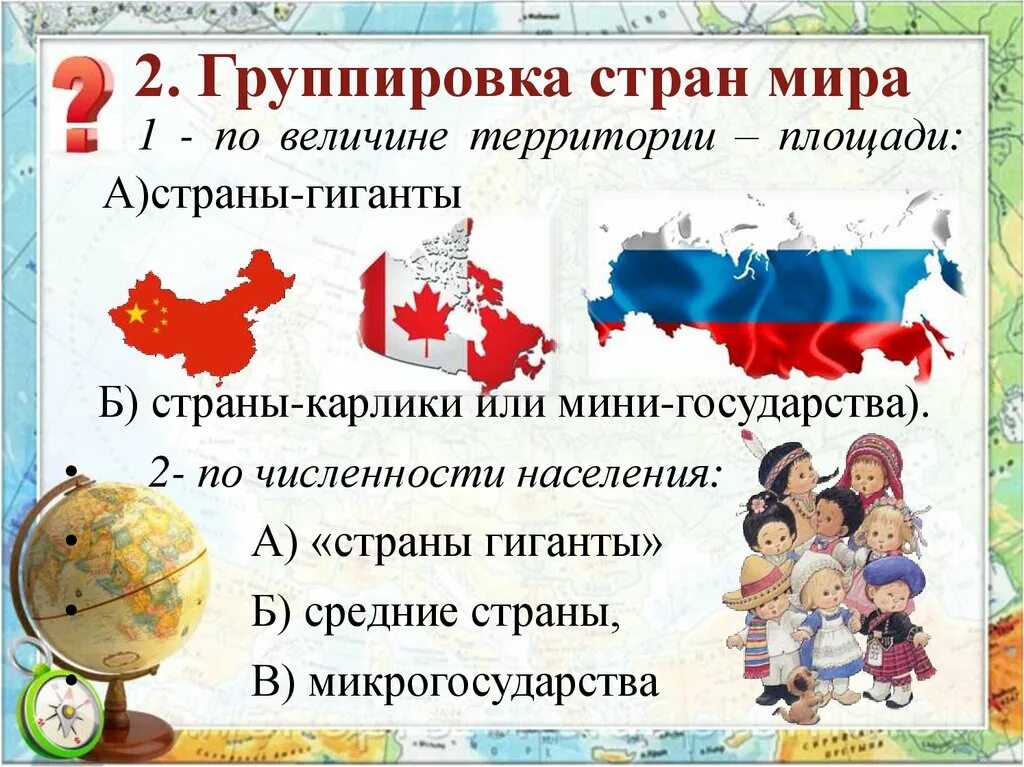 Группы современных государств. Группировка стран по площади территории. Группировка стран по величине территории. Группировка стран по размерам территории. Группировка стран по площади территории и численности населения.