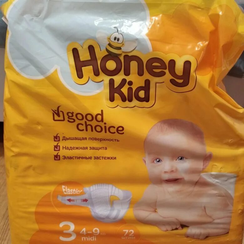 Подгузники honey. Подгузники Honey Kid 4. Honey Kid подгузники.