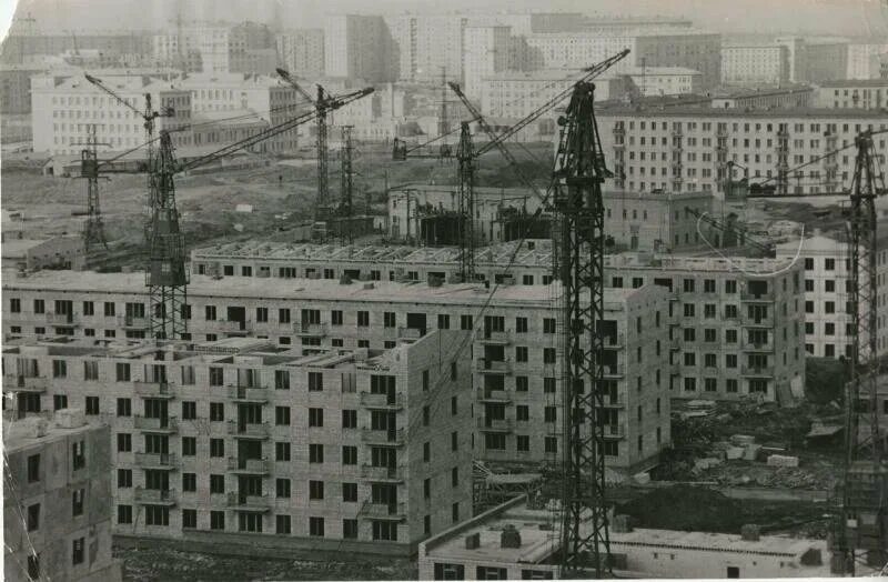 Стройки 70-х годов. Советская застройка. Широкомасштабное жилищное строительство. Широкомасштабное жилищное строительство. Панельное домостроение 1960.