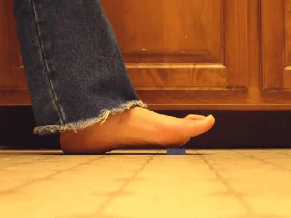 On the step of handing. Step on.