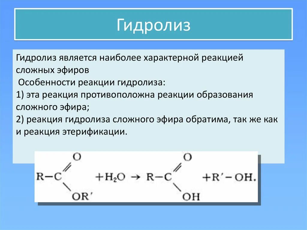 Химические свойства сложных эфиров гидролиз. Формула образования сложных эфиров. Сложный эфир щелочной гидролиз формула. Качественная реакция на сложные эфиры. Условия реакции гидролиза