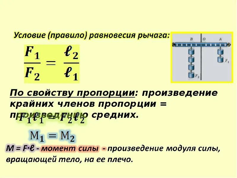 Момент силы условия равновесия рычага. Правило равновесия рычага. Условие равновесия рычага. Условия равновесия рычага 7 класс. Условие равновесия рычага формула.