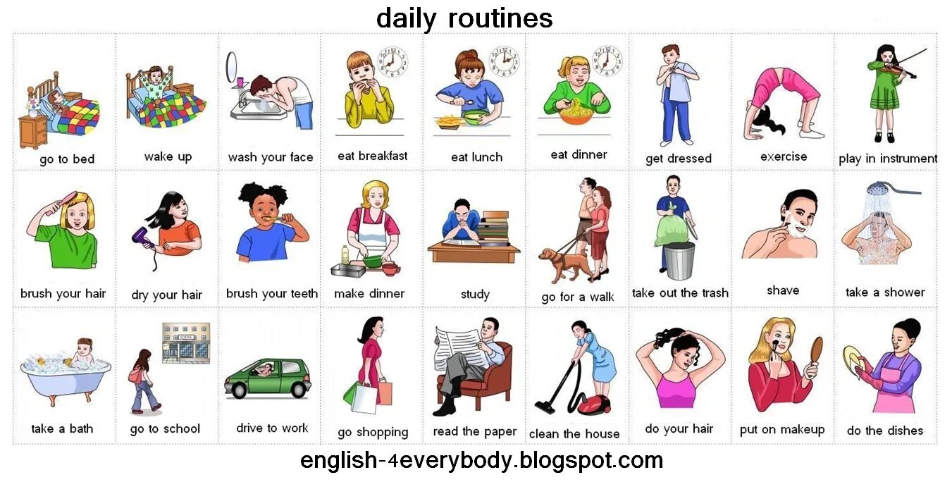 Actions rules. Английский Daily Routine Vocabulary. Daily activities английского. Повседневные дела на английском. Карточки Daily Routine.