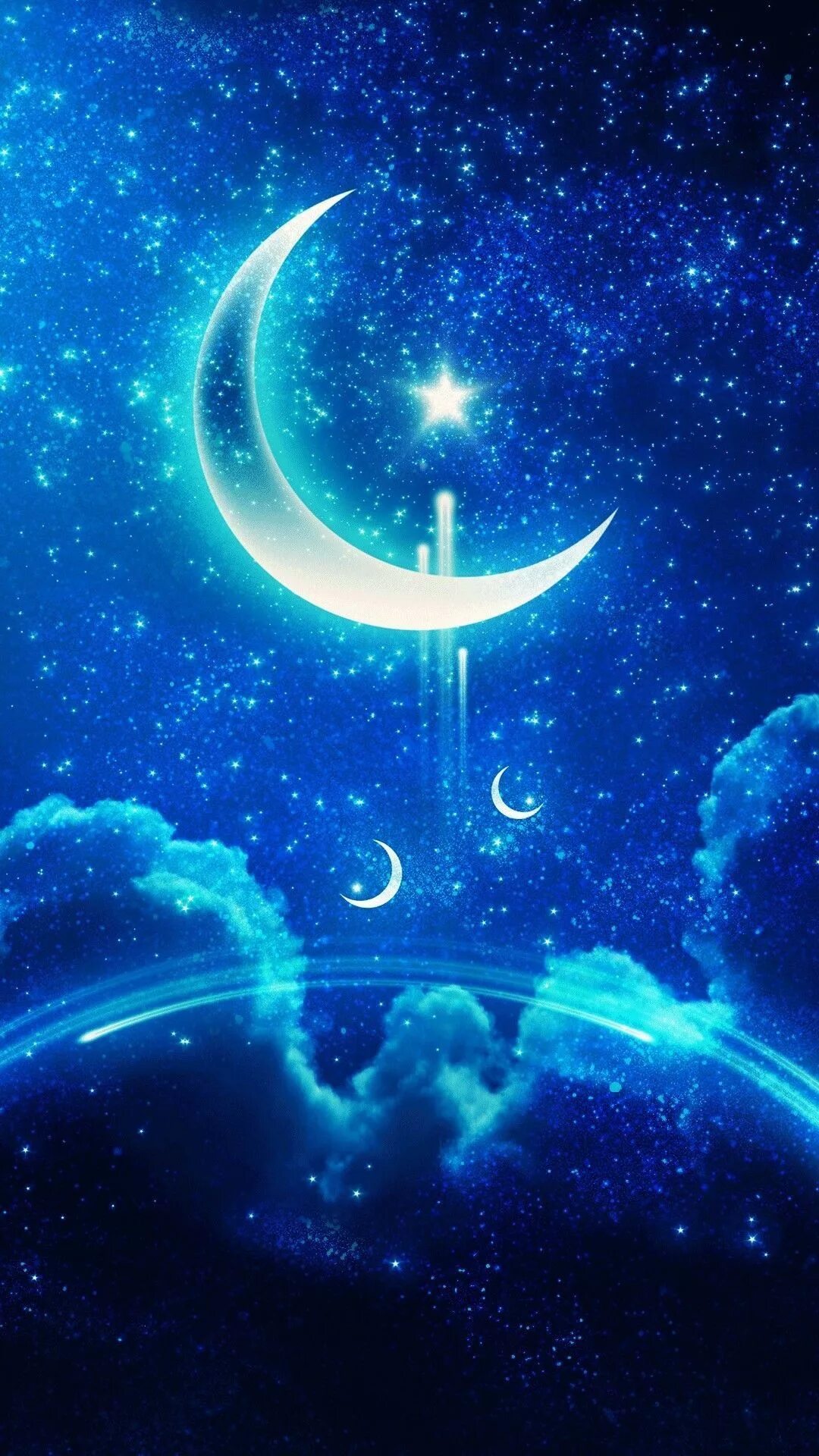 Мусульманское небо. Красивый полумесяц. Мусульманская Луна. Полумесяц мусульманский. Полумесяц мусульманский на небе.